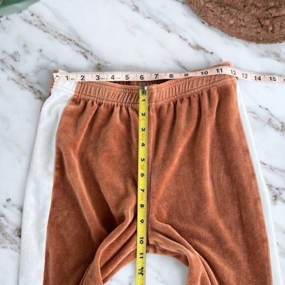Monrow Velour High Waist Vintage Sweatpants Size XS Dry Rose Natural MSRP $158 - Picture 4 of 14